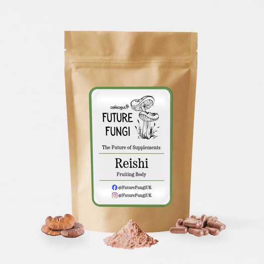 a pack of our Reishi mushroom supplements